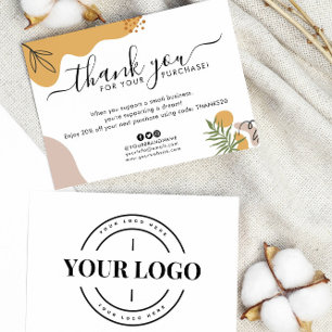 Boho Business Company Logo Hartelijk dank voor aan Bedankkaart