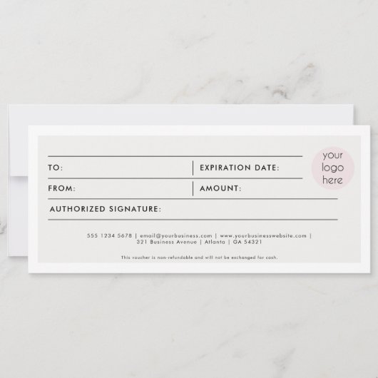 Boho Business Logo Cadeaubon (Voorkant)