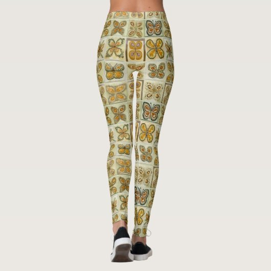 Boho Butterflies Boho Style Pattern Leggings (Achterkant)