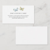 Boho Butterflies Enclosure Card Informatiekaartje (Voorkant / Achterkant)