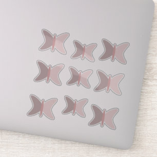 Boho Butterflies Pink Earthy Tones Sticker