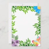 Boho Butterfly Baby shower Invitation Kaart (Achterkant)