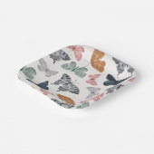 Boho Butterfly Baby shower Servies Papieren Bordje (Gebogen)