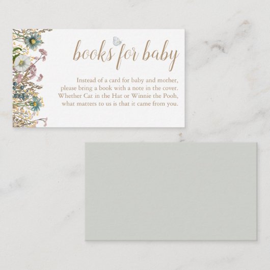 Boho Butterfly Books for Baby Enclosure Kaart (Voorkant / Achterkant)