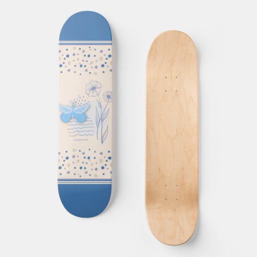Boho Butterfly & Botanical Skateboard (Recto)