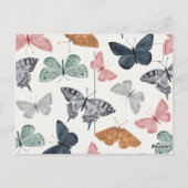 Boho Butterfly Dank je kaart Verjaardag of Baby (Achterkant)