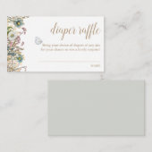 Boho Butterfly Diaper Raffle Enclosure Kaart (Voorkant / Achterkant)