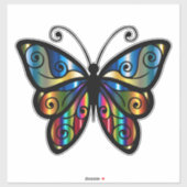 BOHO BUTTERFLY DIE KUSTKIJK KIJKVERKEERDE STICKER (Vel)