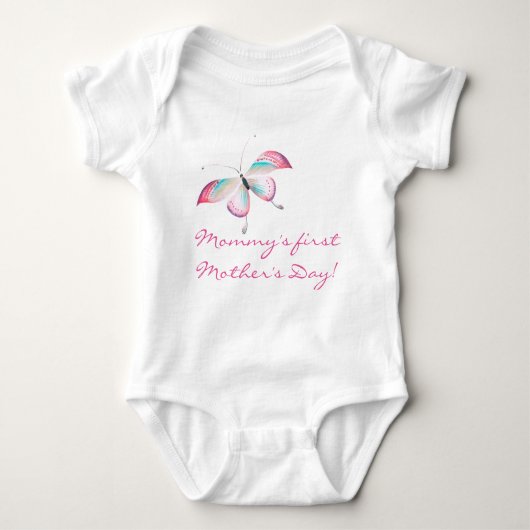 Boho Butterfly | Eerste Moederdag Baby Bodysuit (Voorkant)