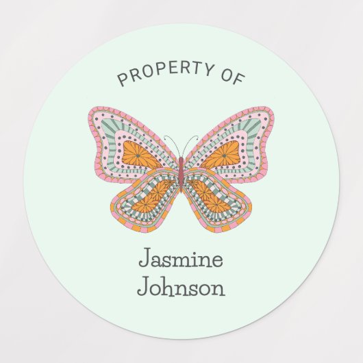 Boho Butterfly eigendom van Labels (Design 3)