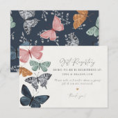 Boho Butterfly Gift Registry uitnodiging invoegen Informatiekaartje (Voorkant / Achterkant)