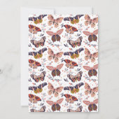 Boho Butterfly Invitation du deuxième anniversaire (Dos)