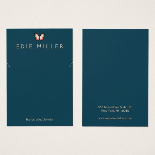 Boho Butterfly Ketting Bracelet Display Card Visitekaartje (Voorkant /achterkant)