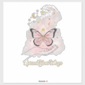 Boho Butterfly "Spread Your Wings" Sticker (Feuille)