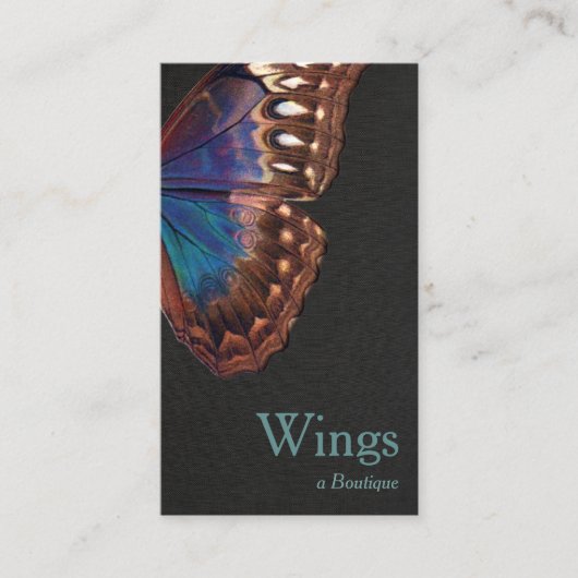 Boho  Butterfly Wing Natuur Visitekaartje (Voorkant)