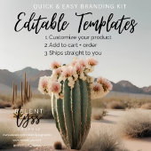 Boho | Cactus à fleurs | Menu Prix | Feuille de st
