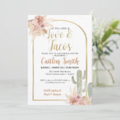 Boho Cactus Amour et Tacos Invitation Fête des mar (Debout devant)