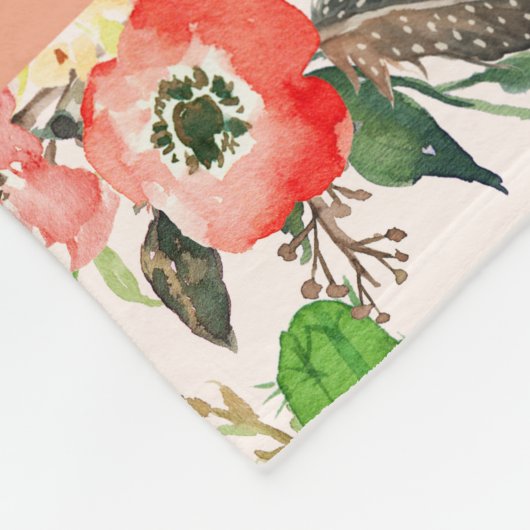 Boho cactus aquarelle customisée couverture (Coin)