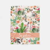 Boho cactus aquarelle customisée couverture (Devant)