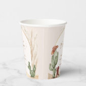 Boho Cactus Arch Desert Cowboy Baby shower Papieren Bekers (Rechts)