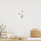 Boho Cactus Baby shower Baby's zijn lief teken Poster (Keuken)