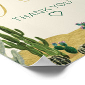 Boho Cactus Baby shower Gifts Sign Poster (Hoek)