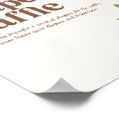 Boho Cactus Baby shower Luier Raffle Teken Poster (Hoek)