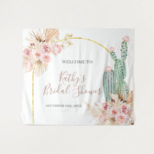 Boho Cactus Bloem Bruiloft Borrel Teken Doek Wandkleed