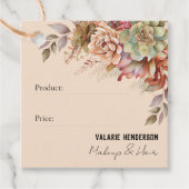 Boho Cactus Boho Price Label Dank zakelijk (Voorkant)