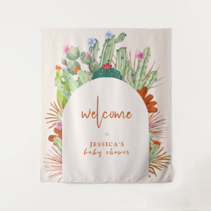Boho Cactus Boog Woestijn Pampas Baby Shower Welko Wandkleed