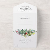 Boho Cactus Cacti Succulent Desert Floral Wedding All In One Uitnodiging (Buitenkant)