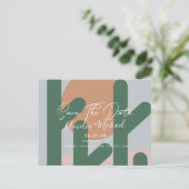 Boho Cactus en Sun Save the Date Briefkaart (Staand voorkant)
