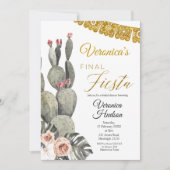 Boho Cactus Finale Fiesta Bridal Show Invitation (Devant)