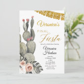 Boho Cactus Finale Fiesta Bridal Show Invitation (Debout devant)