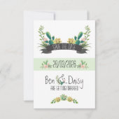 Boho Cactus Flat Save The Date Card (Devant)