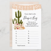 Boho Cactus Floral raad eens wat er in de luierzak (Voorkant / Achterkant)