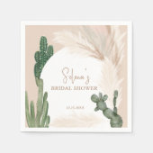 Boho cactus pampas boog woestijn bruidsdiner servet (Voorkant)