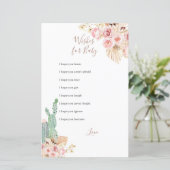 Boho Cactus Pink Flowers wil Baby gamen (Staand voorkant)