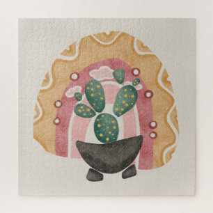 Boho Cactus regenboog: levendige woestijnvibes Legpuzzel