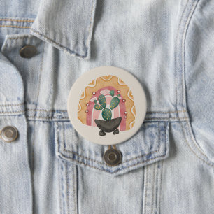 Boho Cactus regenboog: levendige woestijnvibes Ronde Button 7,6 Cm
