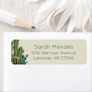 Boho Cactus Return Address Label