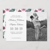 Boho Cactus, Succulent & Floral - Save the Date (Voorkant / Achterkant)