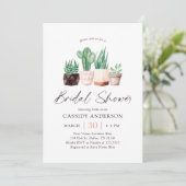 Boho Cactus Succulent Vrijgezellenfeest Kaart (Staand voorkant)