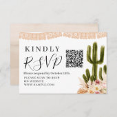 Boho Cactus Taco Over Liefde Baby shower RSVP-kaar Bedankkaart (Voorkant / Achterkant)
