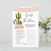 Boho Cactus Taco over liefde Raad eens prijs spel (Staand voorkant)