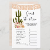 Boho Cactus Taco over liefde Raad eens prijs spel (Voorkant / Achterkant)