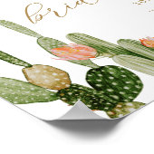 Boho Cactus Woestijn Bruidsdouche Welkom Poster (Hoek)