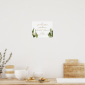 Boho Cactus Woestijn Bruidsdouche Welkom Poster (Keuken)