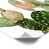 Boho Cactus Woestijn Proefhuwelijk Dineraansluitin Poster (Hoek)