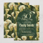 Boho Call Lilies Charm Milestone Birthday Kaart (Voorkant / Achterkant)